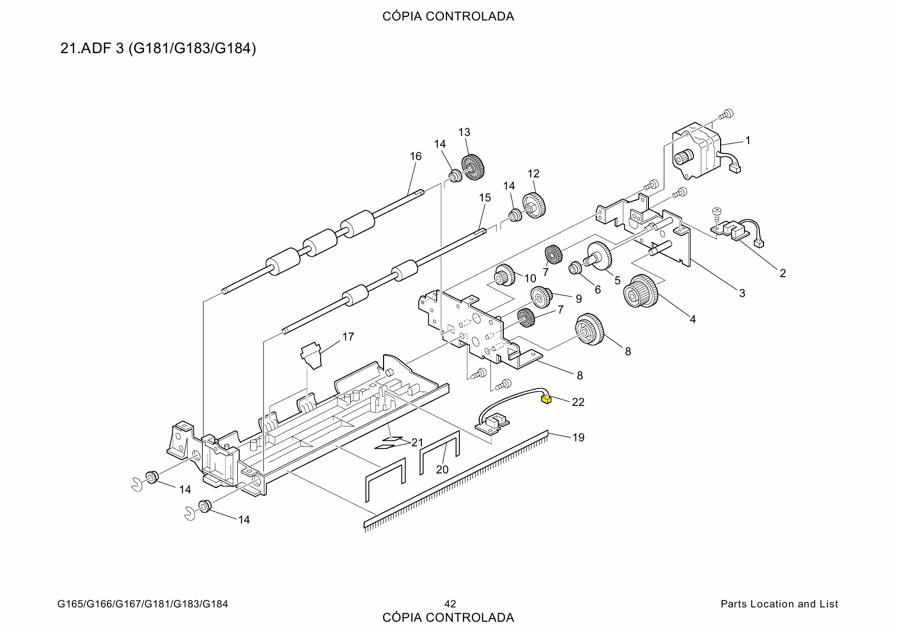 RICOH Aficio SP-C220N C221N C222DN C220S C221SF C222SF G165 G166 G167 G181 G183 G184 Parts Catalog-3